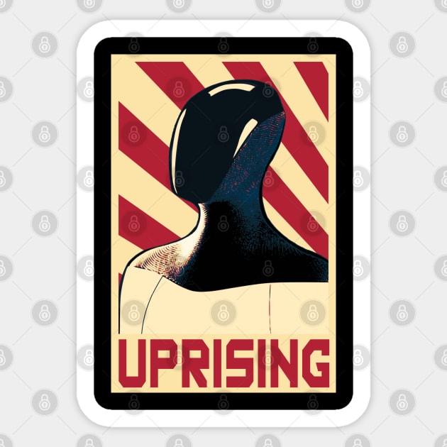 Tesla Bot Uprising Sticker by Nerd_art